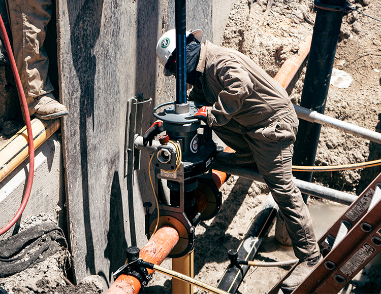 Gas pipeline installation for the Dripping Springs subdivision
